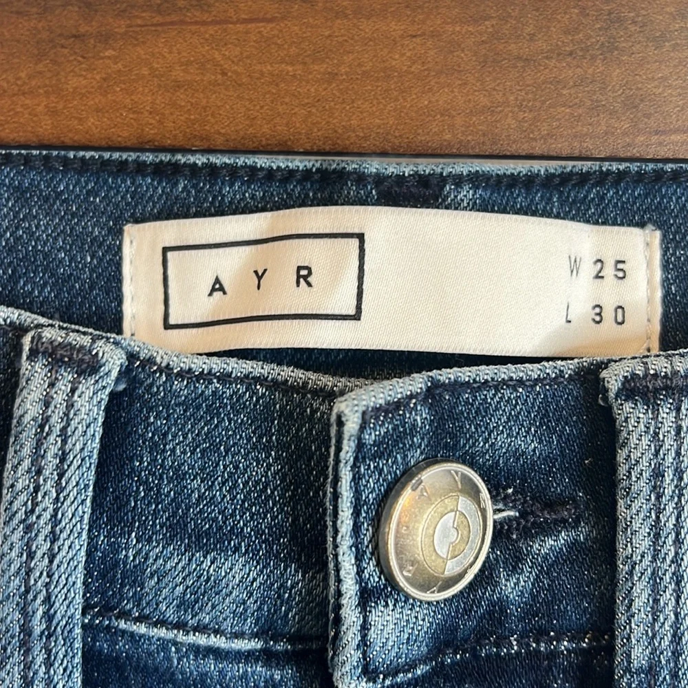 AYR The Riser High Rise Skinny Jeans in Neon Jupiter Size 25 - Picture 5 of 8